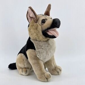 Aurora Classic Vintage 1996 Realistic Shepherd Plush Stuffed Animal Sitting Dog